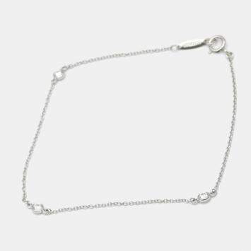 Pre Owned Tiffany & Co. Platinum and Diamonds By The Yard Charm Bracelet