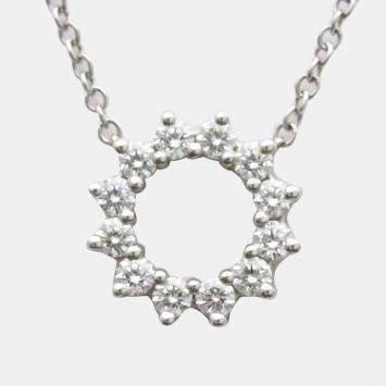 Pre Owned Tiffany & Co. Open Circle  Platinum Diamond Necklace