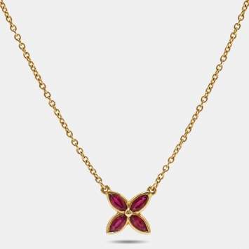 Pre Owned Tiffany & Co. Victoria Ruby 18k Yellow Gold Necklace