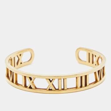 Pre Owned Tiffany & Co. Atlas 18K Yellow Gold Open Cuff Bracelet