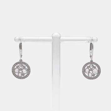 Pre Owned Tiffany & Co. Platinum and Diamond Cobblestone Drop Earrings