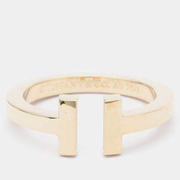 Pre Owned Tiffany & Co. Twire 18K Rose Gold Ring EU 55