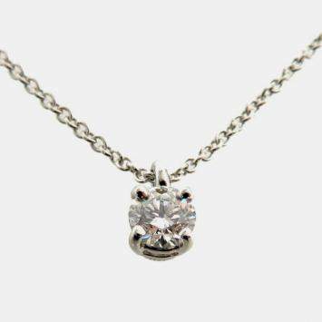 Pre Owned Tiffany & Co. Solitaire Platinum Diamond Necklace 
