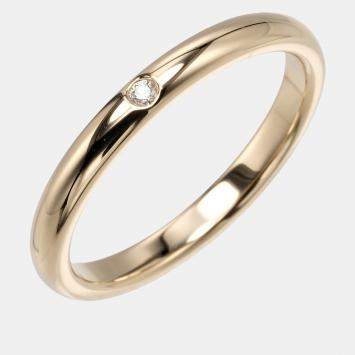 Pre Owned Tiffany & Co. 18K Yellow Gold and Diamond Elsa Peretti Band Ring EU 57