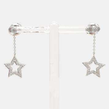 Pre Owned Tiffany & Co. Platinum Diamond Star Drop Earrings