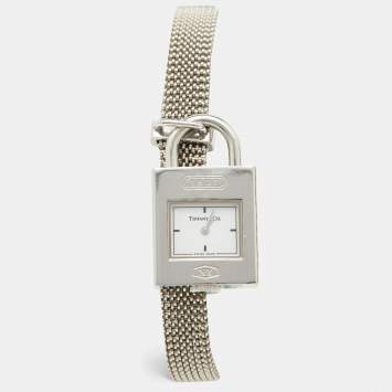 Pre Owned Tiffany & Co. White Stainless Steel 1837 Women's Wristwatch 20 mm