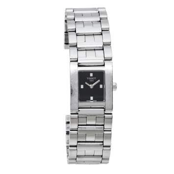 Pre Owned Tissot Black Stainless Steel Classic L804K Women's Wristwatch 21 mm