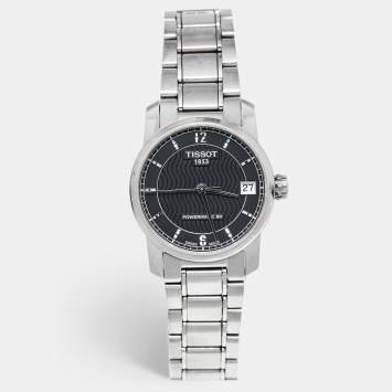 Pre Owned Tissot Grey Titanium Powermatic 80 T087207A Women's Wristwatch 32 mm
