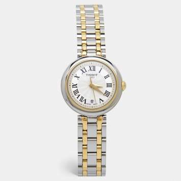 Pre Owned Tissot Silver Two-Tone Stainless Steel Bellissima T126.010.22.013.00 Women's Wristwatch 26 mm