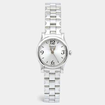 Pre Owned Tissot Silver Stainless Steel Stylis-T T028210A Women's Wristwatch 28 mm