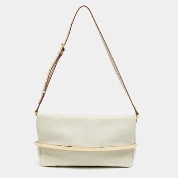 مملوكة مسبقًا Tod's Magenta Small White Leather Shoulder Bag