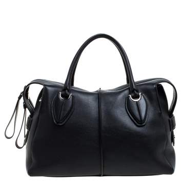 Pre Owned Tod's Black Leather D Styling Bowler Bag