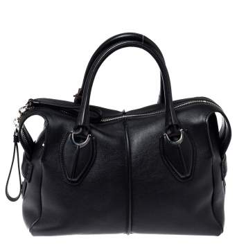 Pre Owned Tod's Black Leather D Styling Bowler Bag