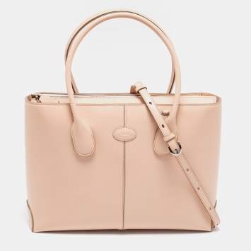 Pre Owned Tod's Beige Leather D-Bag Satchel