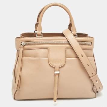 Pre Owned Tod's Beige Leather Thea Tote