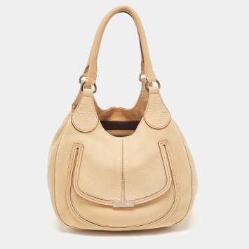 Pre Owned Tod's Tan Nubuck Leather Shoulder Bag