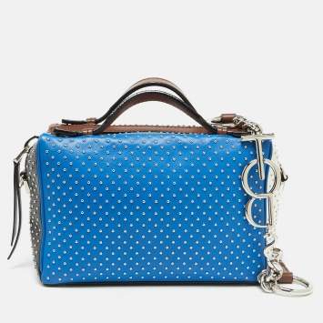 Pre Owned Tod's Multicolor Leather Gommino Studded Bowling Bag