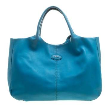 Pre Owned Tod's Blue Leather Shoulder Bag