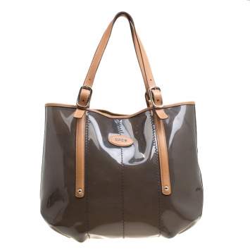 Pre Owned Tod's Black/Brown PVC and Leather Tote