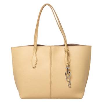 Pre Owned Tod's Yellow Leather Medium Joy Shopper Tote