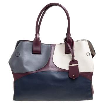 Pre Owned Tod's Tricolor Leather Cape Tote