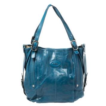 Pre Owned Tod's Blue Leather G-Line Easy Sacca Tote