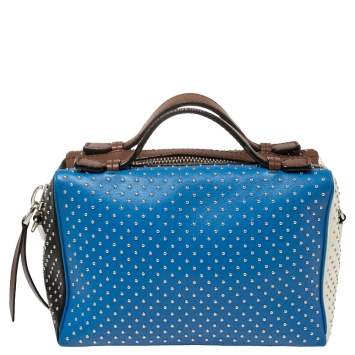 Pre Owned Tod's Multicolour Leather Mini  Gommino Studded Bowling Bag