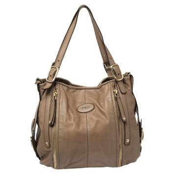 مملوكة مسبقًا Tod's Light Brown Leather G-Line Easy Sacca Tote