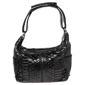 Pre Owned Tod's Black Python Hobo 