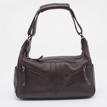 Pre Owned Tod's Dark Brown Leather Micky Hobo