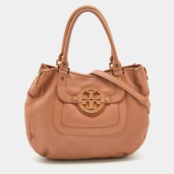 مملوكة مسبقًا Tory Burch Peach Leather Amanda Hobo