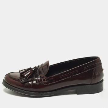 Pre Owned Tod's Kiltie Size 39 Leather Tassel Loafers
