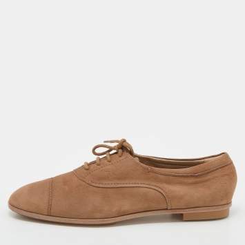 Pre Owned Tod's Brown Suede Low Top Sneakers Size 39.5