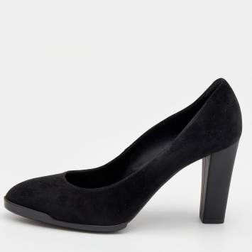 Pre Owned Tod's Black Suede Pumps Size 40