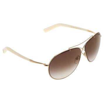 Pre Owned Tom Ford Brown Gradient Eva TF374 Aviator Sunglasses