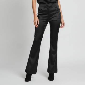 Pre Owned Tom Ford Black Satin Regular Fit Pants S