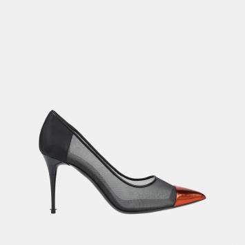 Pre Owned Tom Ford Mesh and Leather Pumps 40.5