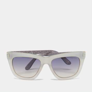 Pre Owned Tom Ford Grey/Grey Gradient TF361 Celina Rectangle Sunglasses