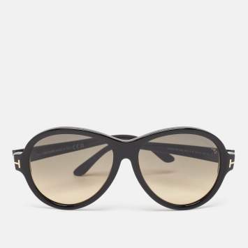 Pre Owned Tom Ford Black Gradient TF1033 Camryn Oversized Sunglasses