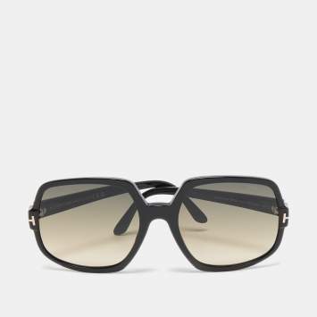 Pre Owned Tom Ford Black Gradient TF 992 Delphine-02 Oversized Sunglasses