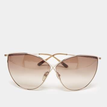 Pre Owned Tom Ford Brown Gradient Evelyn TF 251 Cat Eye Sunglasses