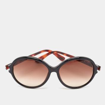 Pre Owned Tom Ford Brown Gradient TF343 Milena Round Sunglasses