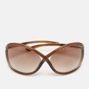 Tom Ford Brown Gradient Whitney TF9 Oversized Sunglasses