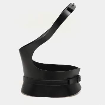 Pre Owned Tom Ford Black Leather Corset Belt 40CM