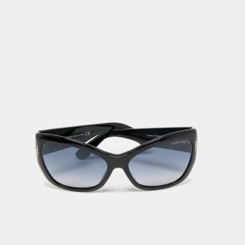 مملوكة مسبقًا Tom Ford Black Gradient TF460 Corinne Butterfly Sunglasses