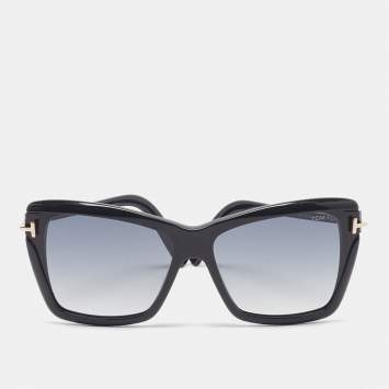 مملوكة مسبقًا Tom Ford Black Gradient Leah TF 849 Cat Eye Sunglasses