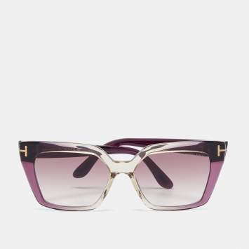 Pre Owned Tom Ford Ombre Purple TF 1030 Winona Butterfly Sunglasses 