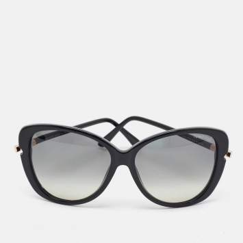 Pre Owned Tom Ford Black Gradient TF324 Linda Butterfly Sunglasses