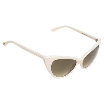 Pre Owned Tom Ford Off-White/ Green Gradient TF173 Nikita Cat Eye Sunglasses
