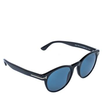 Pre Owned Tom Ford Black/Blue TF 522 Polarized Palmer Sunglasses